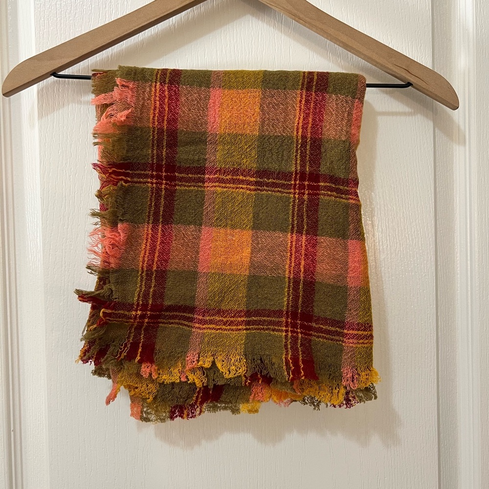 Madewell Wool Northall Plaid Scarf in Madras Spiced Olive Women - Picture 4 of 5